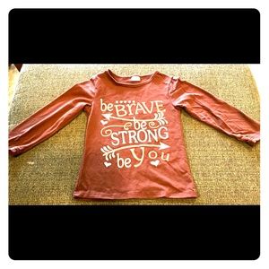 Boutique “Be Brave, Strong, You” brown long slv